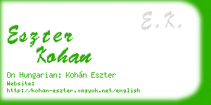 eszter kohan business card